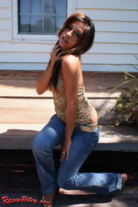 Raven Riley in jeans