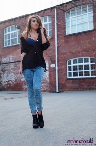 Sarah McDonald in jeans