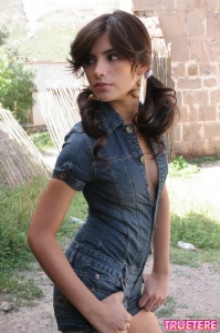 True Tere in denim romper